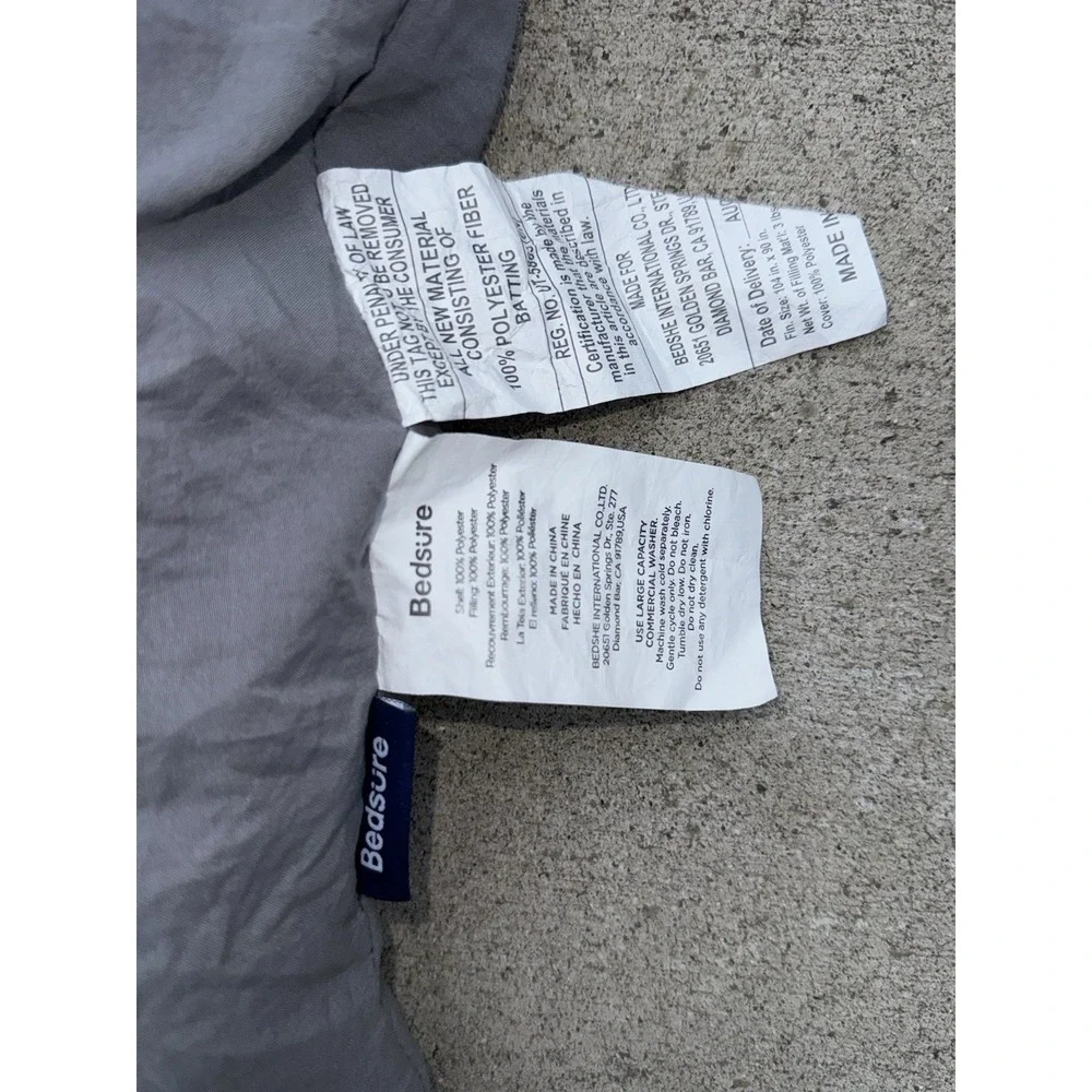 Bedsure Grey Full Size Comforter Set with 2 Pillow Shams Soft Microfiber 3 Piece